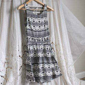 H&M Black and White Aztec Print Sundress
